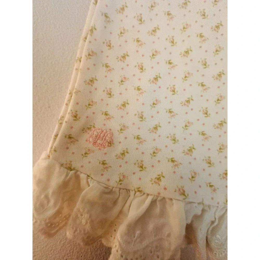 Ralph Lauren Girls 3M 2pc Knit Dress & Bloomers Set Ivory Floral